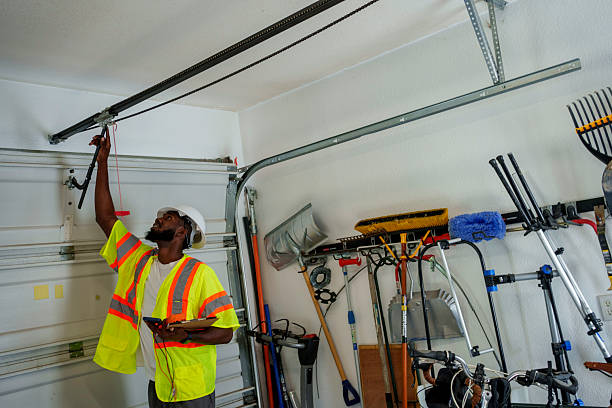 Professional Garage Door Panel Replacement technician working in Bassett, VA